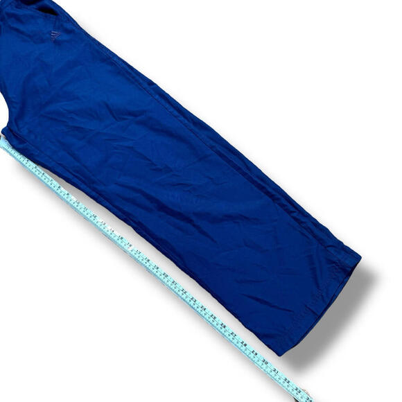 VTG Adidas Nylon Track Pants Men M Baggy Relaxed Navy logo Y2K lightweight retro - Picture 7 of 9